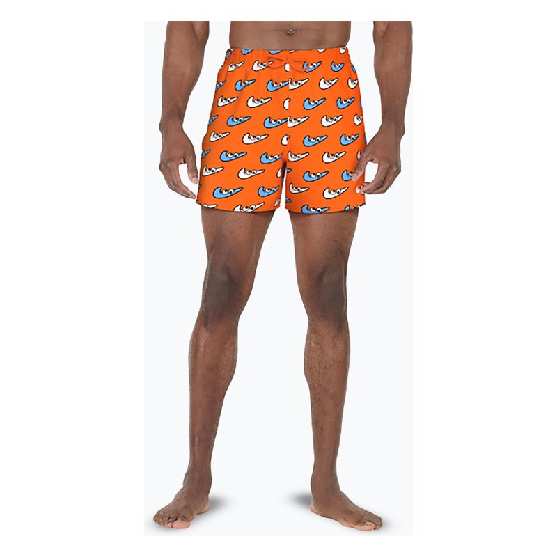 Pánské plavecké šortky Nike Multi Print 5 Volley orange blaze