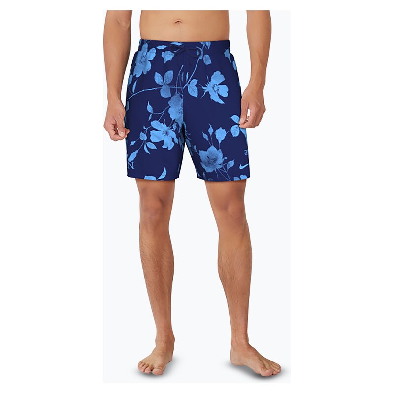 Pánské plavecké šortky Nike Fine Floral 7 Volley midnight navy