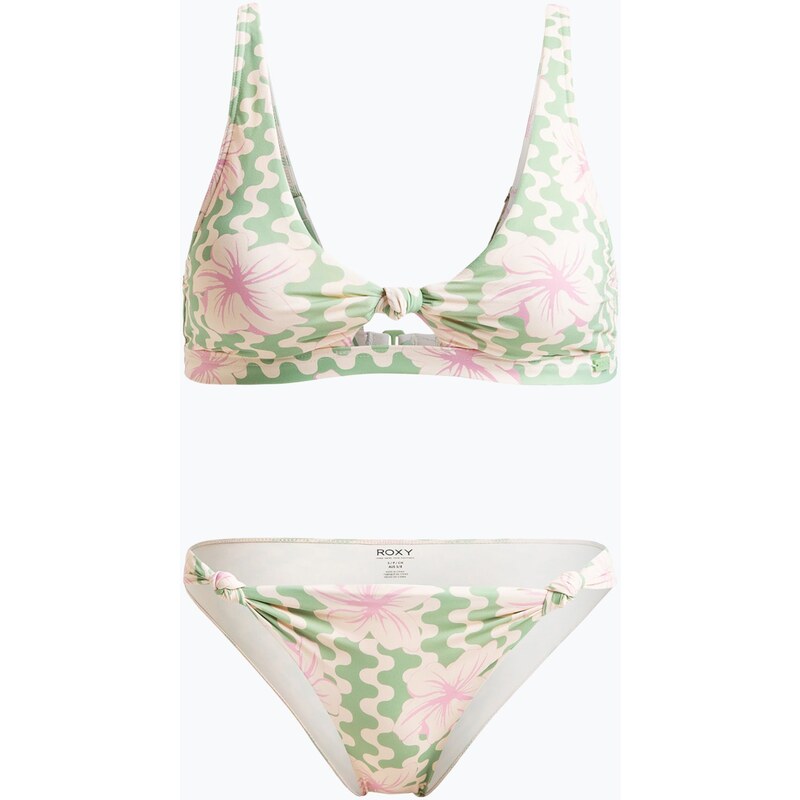 Dámské dvoudílné plavky ROXY Hibiscus Daze Elongated Tri basil