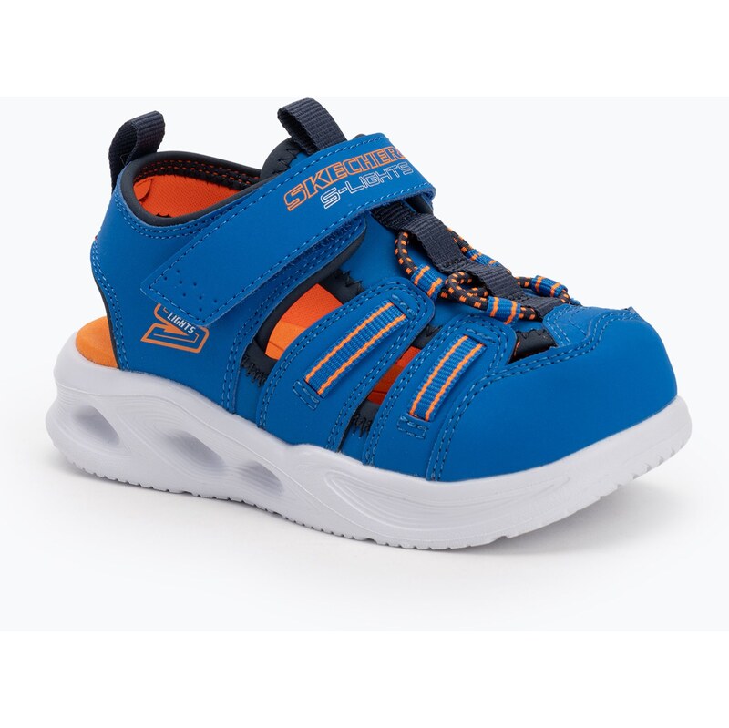 Dětské sandály SKECHERS S-Lights Sola Glow blue/lime