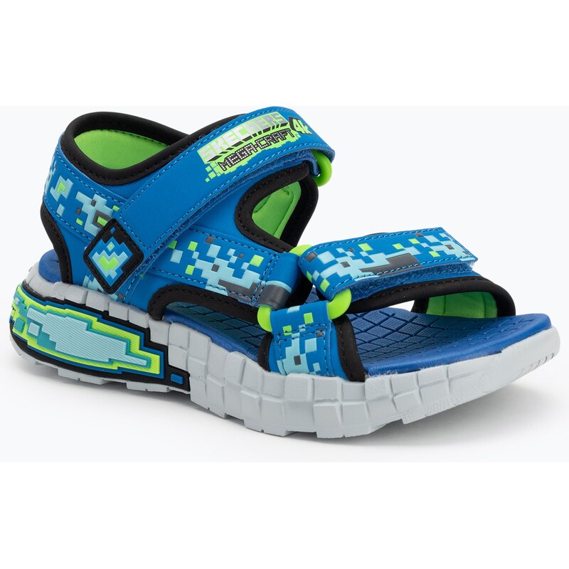Dětské sandály SKECHERS Mega Splash black/blue/lime