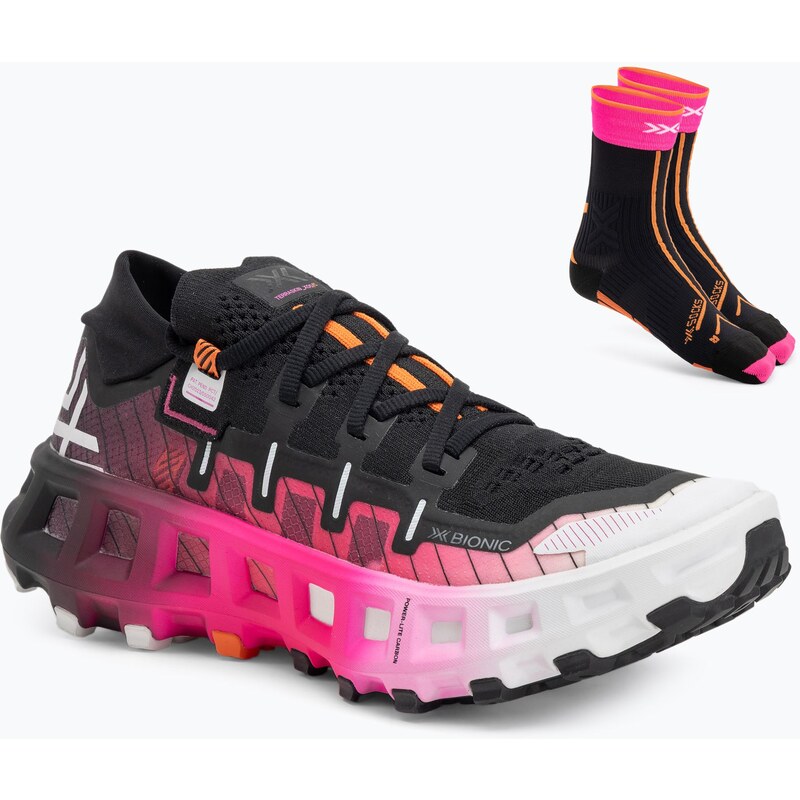 Běžecké boty X-Bionic Terraskin X00/C x black/x white/fluo pink