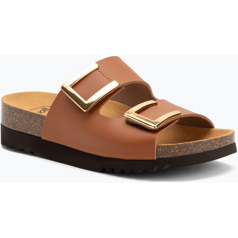 Dámské nazouváky Scholl Monterey 2 Straps Ad Med camel