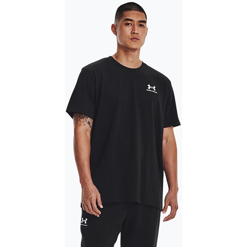 Pánské tričko Under Armour Logo Emb Heavyweight černá/bílá