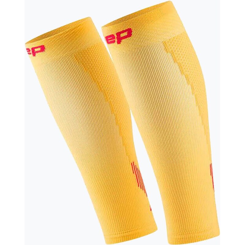 Pánské kompresní pásky na lýtka CEP Calf 5.0 marigold/burgundy