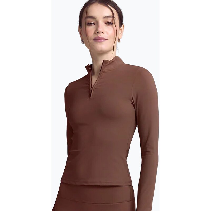 Dámské tričko Longsleeve JOYINME Motion LS 1/4 Zip chestnut