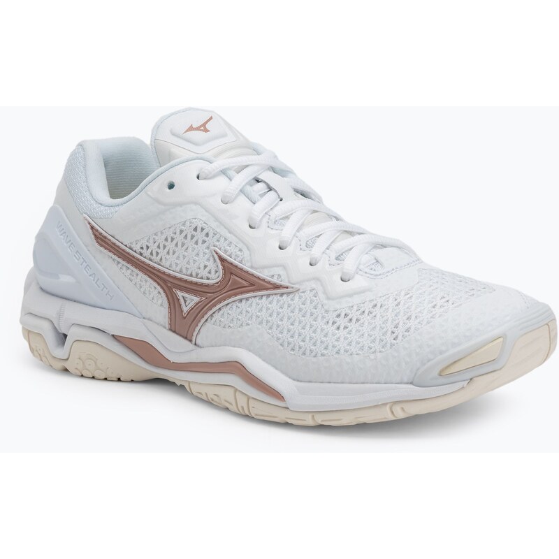 Dámské házenkářské boty Mizuno Wave Stealth V white/rose/snow