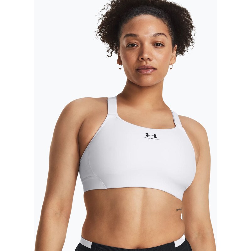 Under Armour HG Armour High white/jet gray fitness podprsenka
