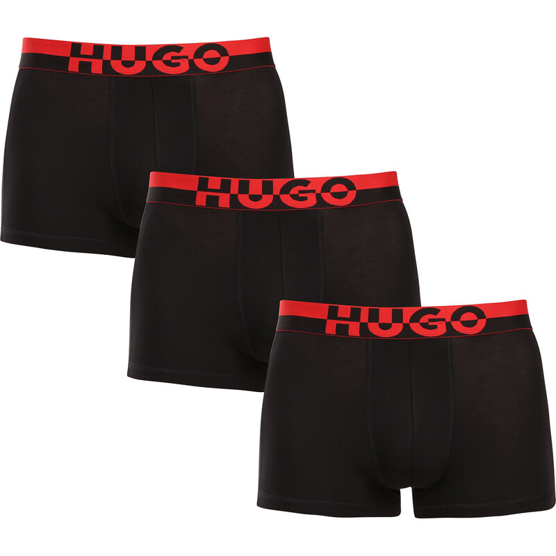3PACK pánské boxerky HUGO černé (50545667 001)