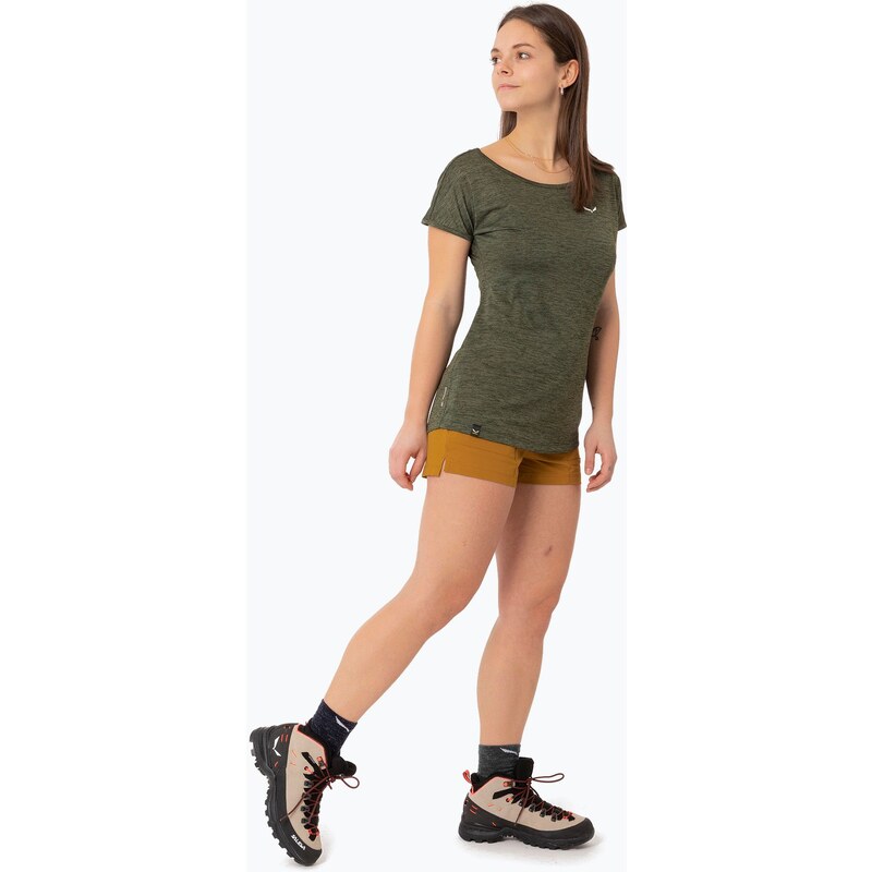 Salewa dámské trekové tričko Puez Melange Dry green 26538