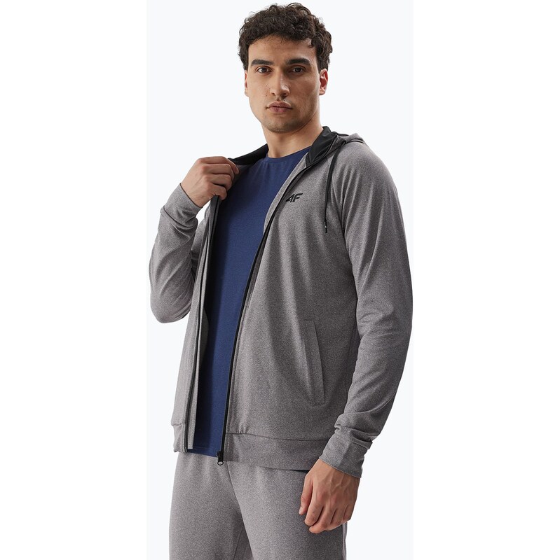 Pánská tréninková mikina 4F M209 cold light grey melange
