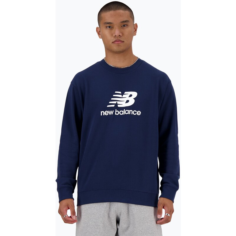 Pánská mikina New Balance Stacked Logo French Terry Crew nb navy