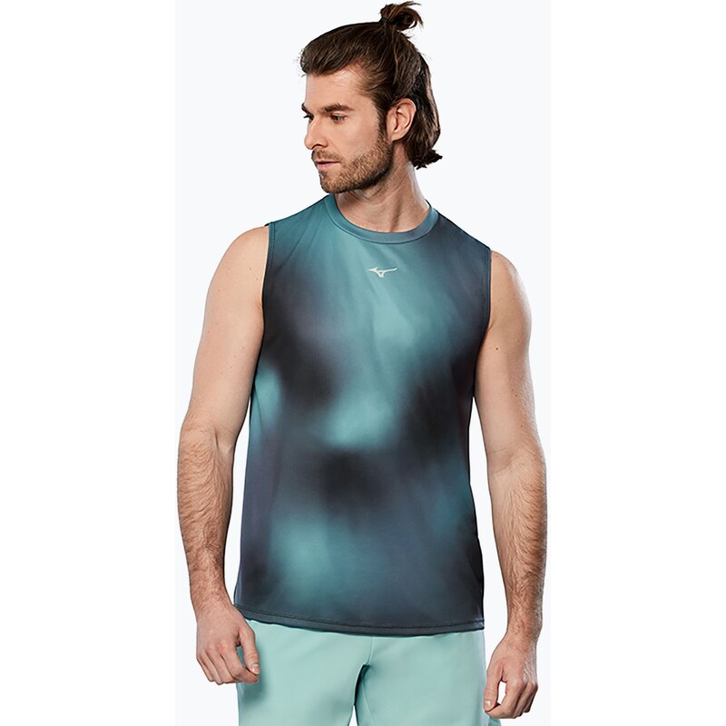 Pánské běžecké tílko tank top Mizuno Core Graphic aquifer
