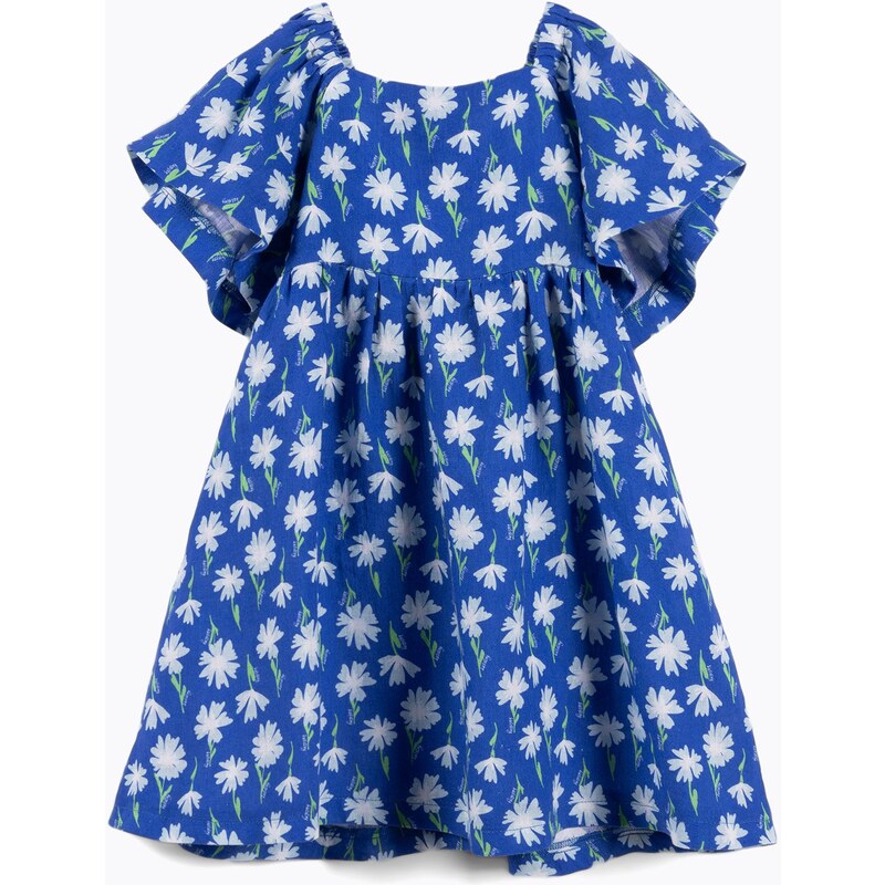 Dětské šaty KID STORY Len blue meadow