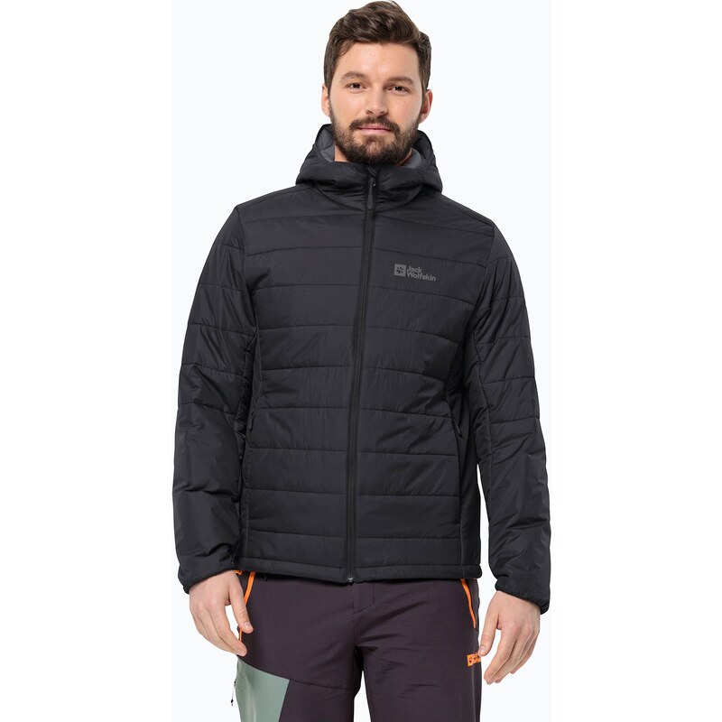 Jack Wolfskin pánská péřová bunda Lapawa Ins Hoody černá