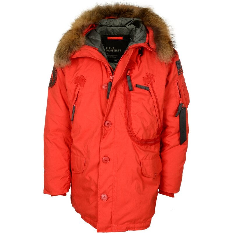 Alpha Industries Polar Down Winter Jacket orange