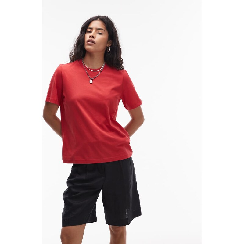 & Other Stories relaxed short sleeve t-shirt in red