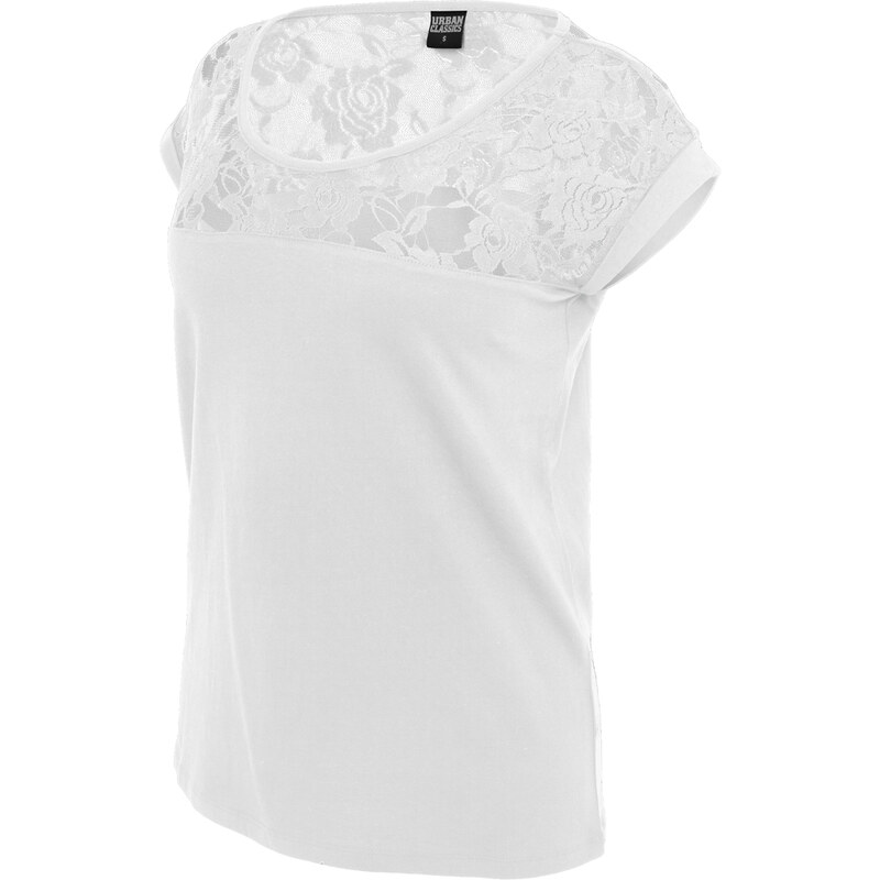 URBAN CLASSICS Ladies Top Laces Tee - white