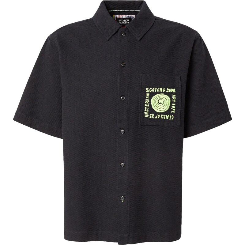 SCOTCH & SODA Košile světle zelená / černá