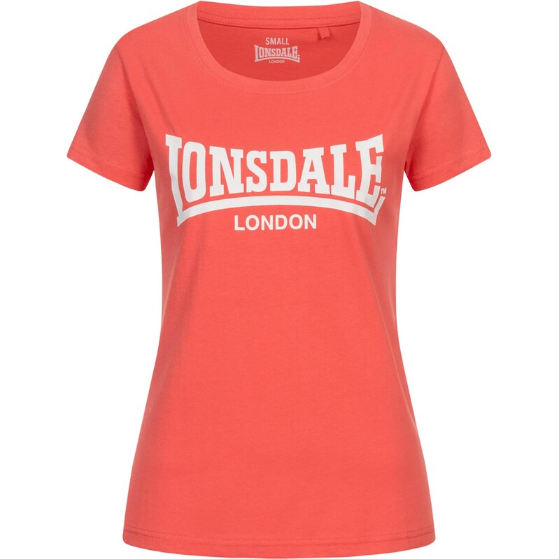 LONSDALE Tričko Cartmel lososová / bílá