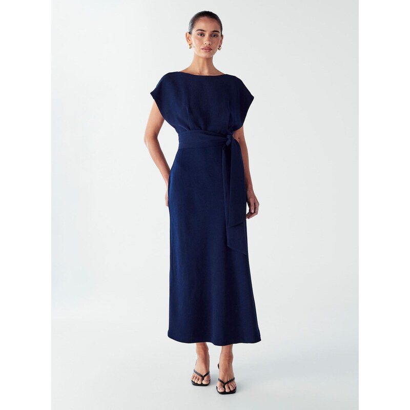 Willa Šaty SHAUNA MIDI DRESS námořnická modř