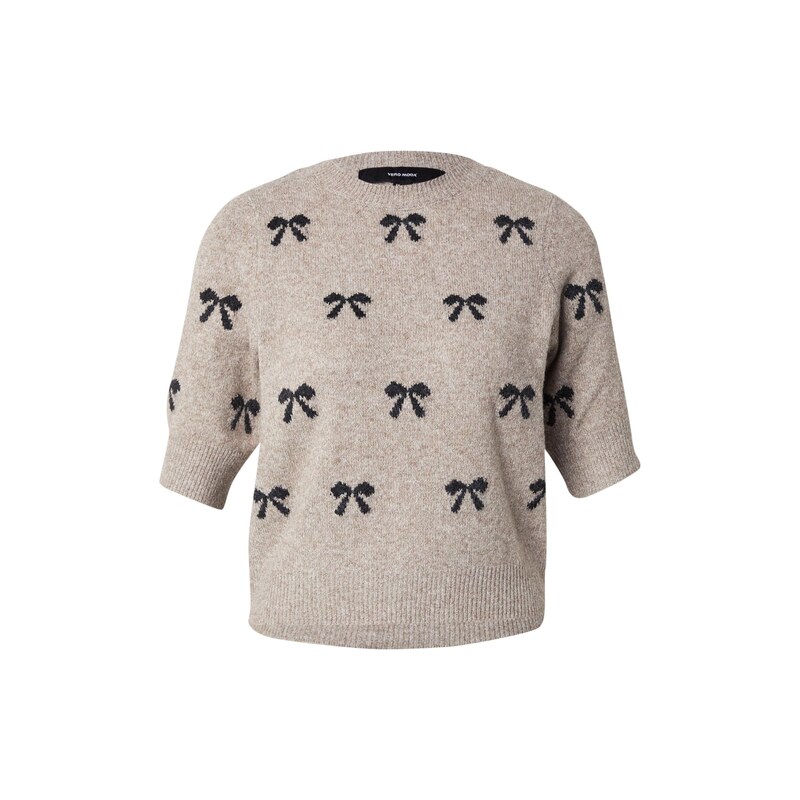VERO MODA Svetr VMDOFFY INTARSIA režná / černá