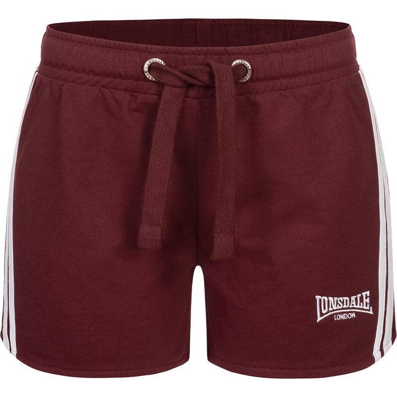 LONSDALE Kalhoty Carloway vínově červená / bílá 107945125