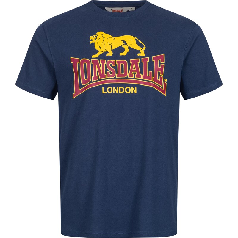 LONSDALE Tričko Taverham námořnická modř / žlutá / tmavě červená