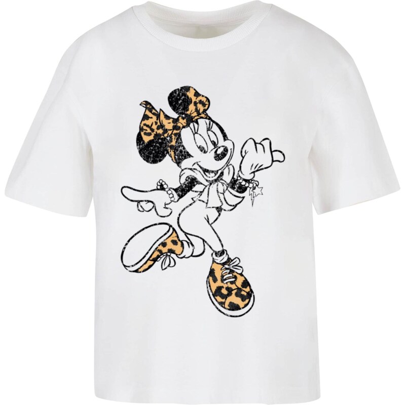Merchcode Tričko Minnie Mouse Leo mix barev / bílá