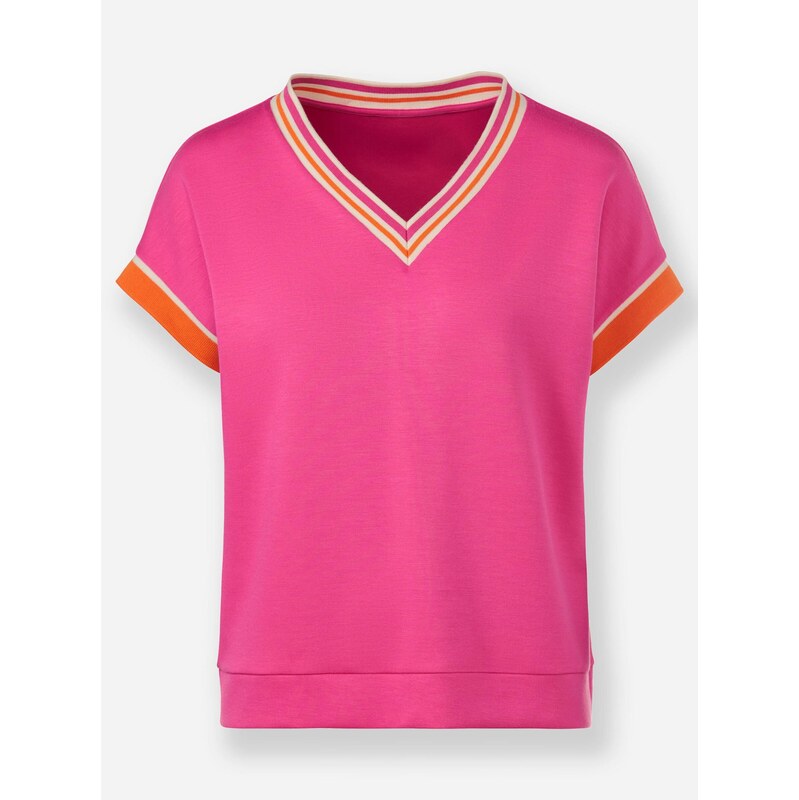 heine Tričko oranžová / pink / bílá