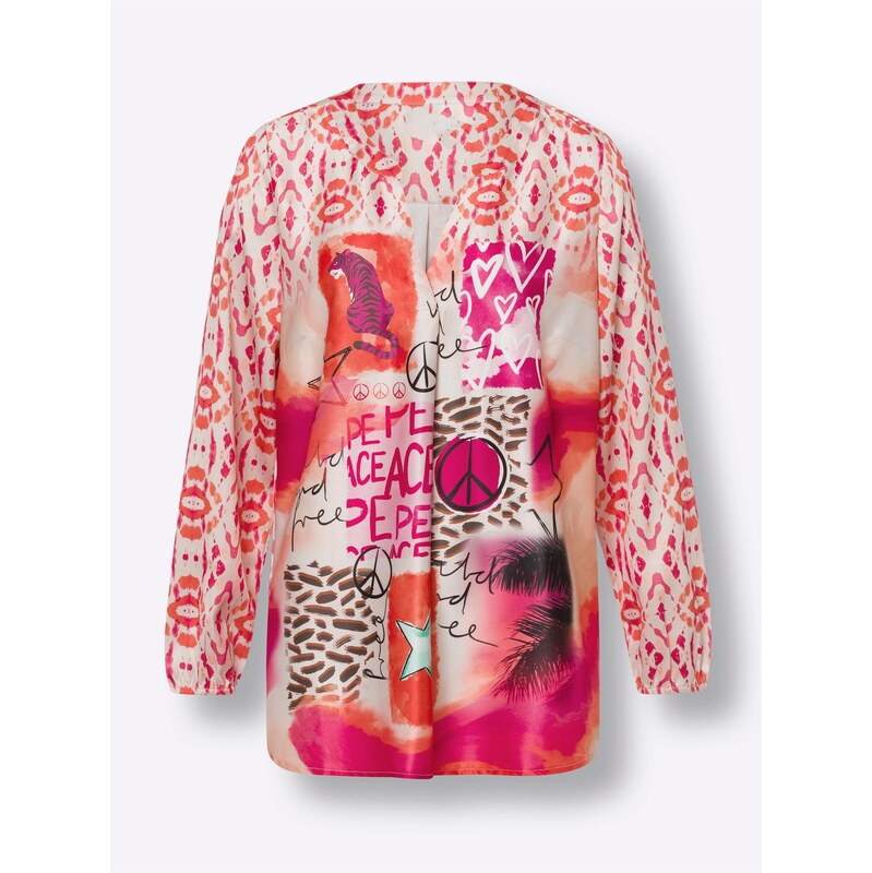heine Halenka zelená / meruňková / pink / červená