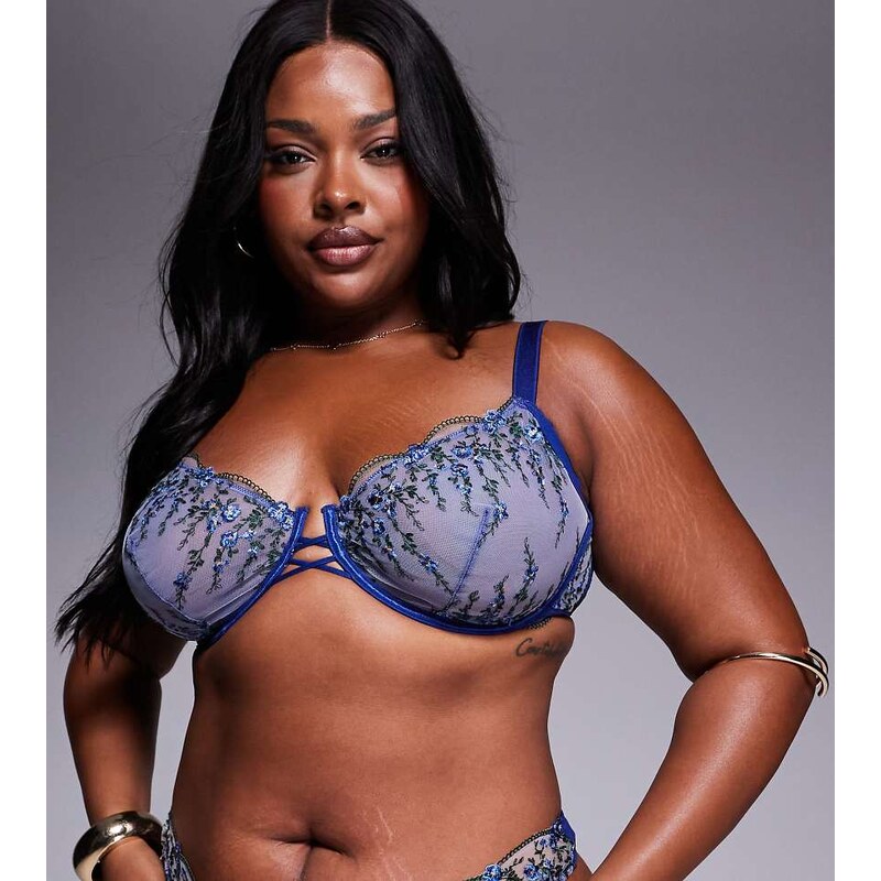 ASOS Curve ASOS DESIGN Curve Noa premium embroidery underwired bra in 115511086
