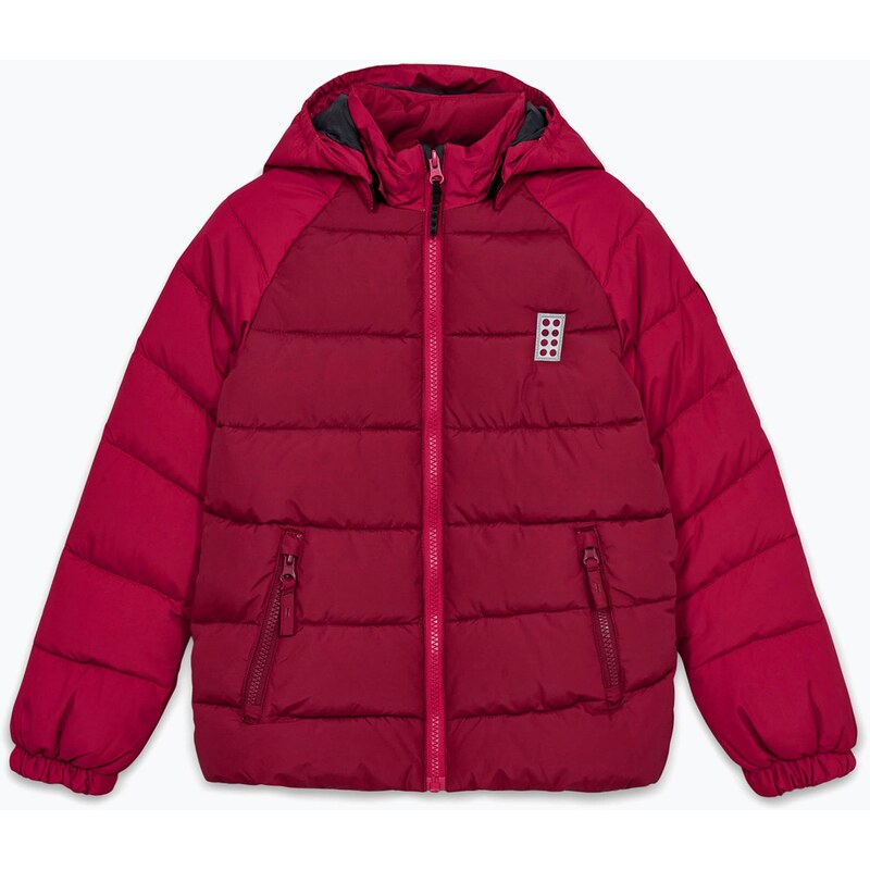Dětská zateplená bunda LEGO Lwjipe 704 tmavě red