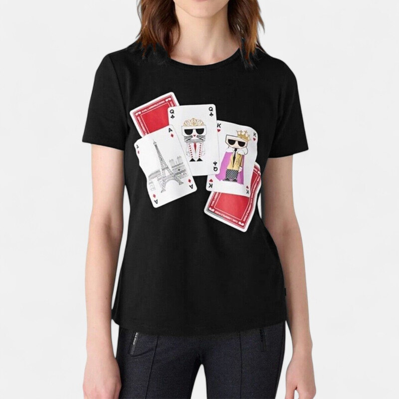 Dámské černé triko Karl Lagerfeld 56281