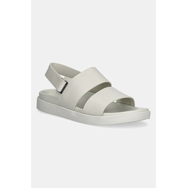 Calvin Klein Kožené sandály Calvin Klein FLAT ADJ SANDAL EYELET
