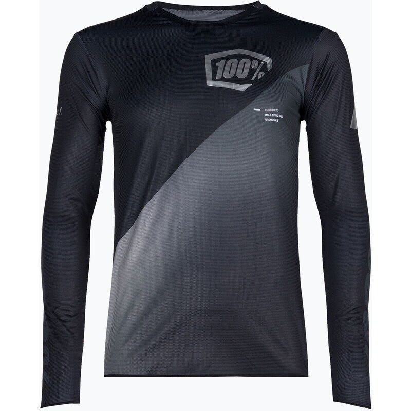 Pánský cyklistický dres 100% R-Core X LS black-grey STO-40000