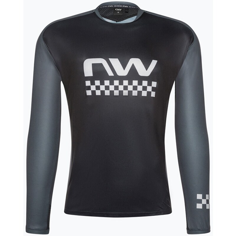 Northwave Edge LS 19 pánský cyklistický dres černo-šedý 89201301