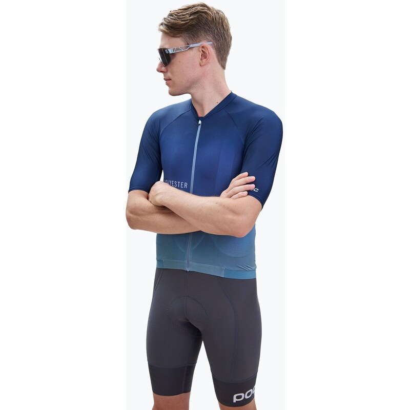 Pánský cyklistický dres POC Pristine Print gradient turmaline