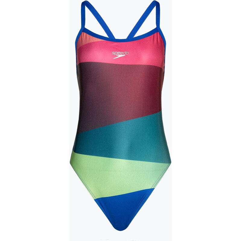 Speedo Placement Digital Turnback dámské jednodílné plavky vodní