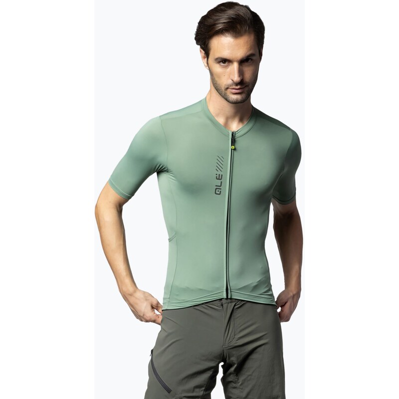 Pánský cyklistický dres Alé Color Block Off Road army green