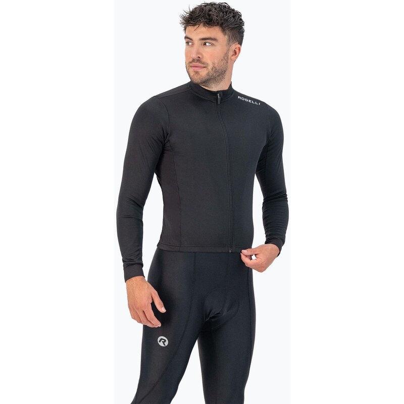 Pánské cyklistické tričko longsleeve Rogelli Core black