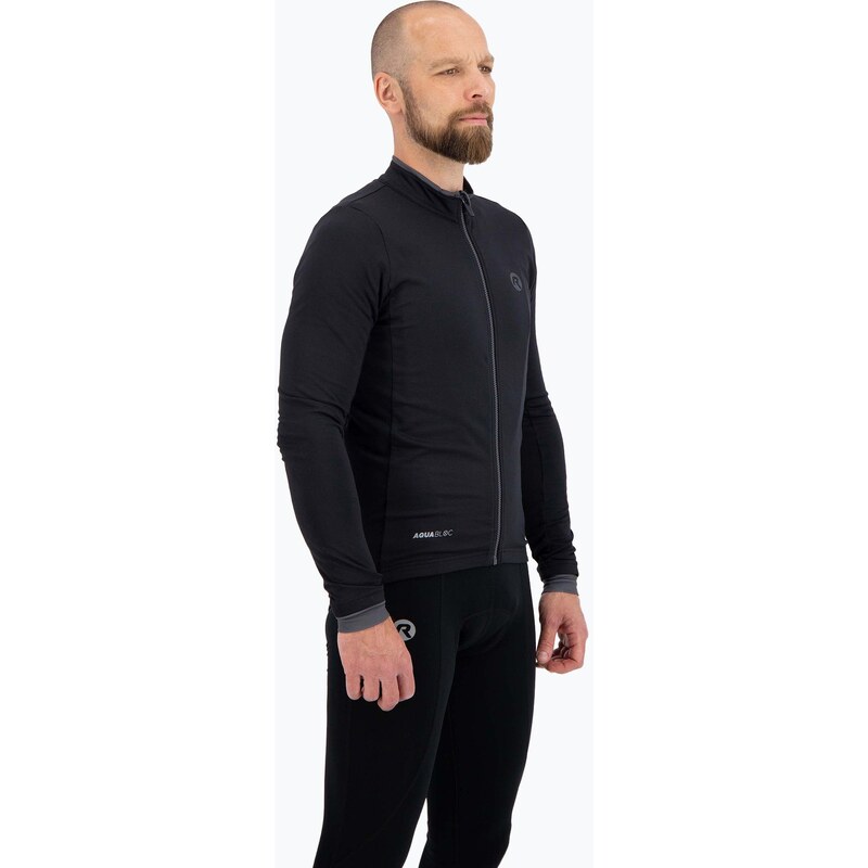 Pánské cyklistické tričko longsleeve Rogelli Essential black