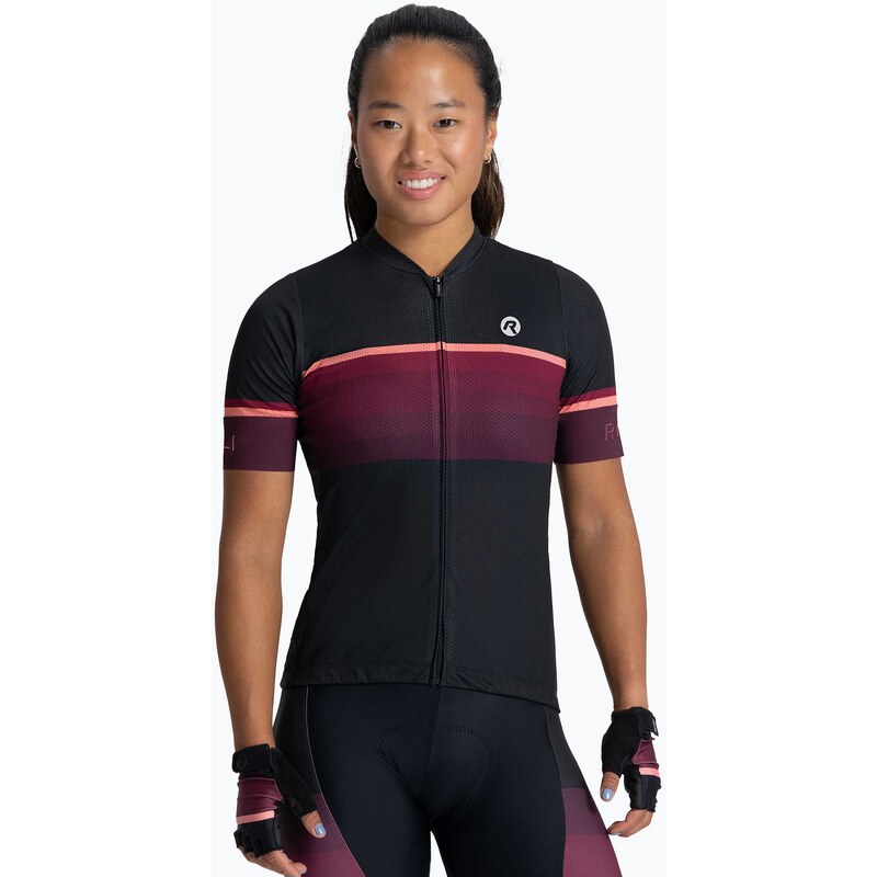 Dámský cyklistický dres Rogelli Impress II burgundy/coral/black