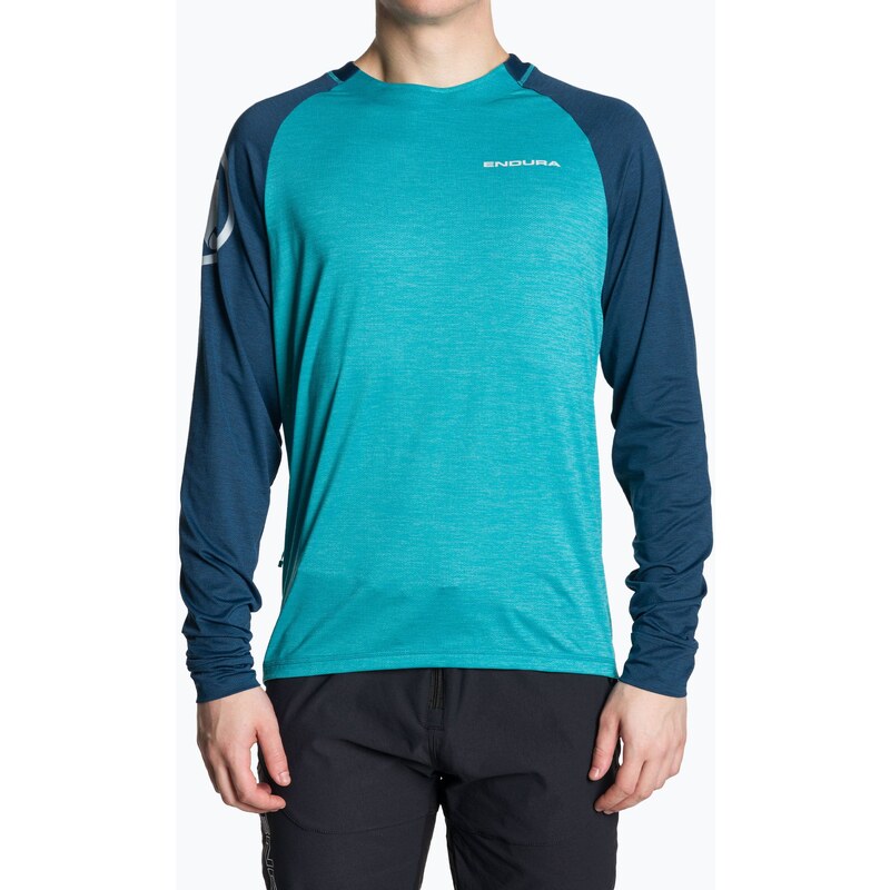Pánský cyklistický dres Longsleeve Endura Singletrack atlantic