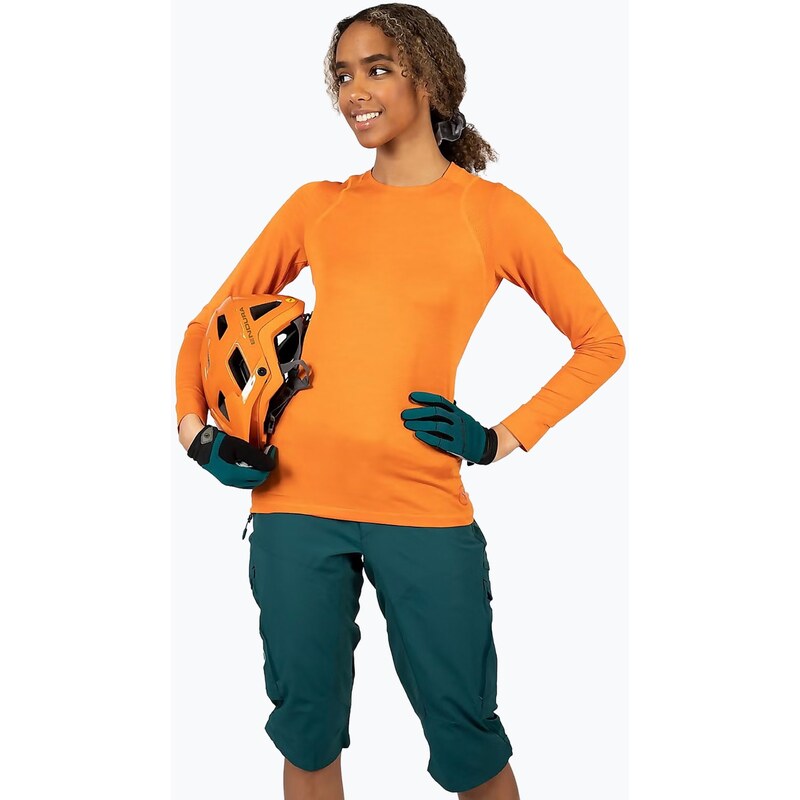Dámský cyklistický dres Longsleeve Endura Singletrack harvest
