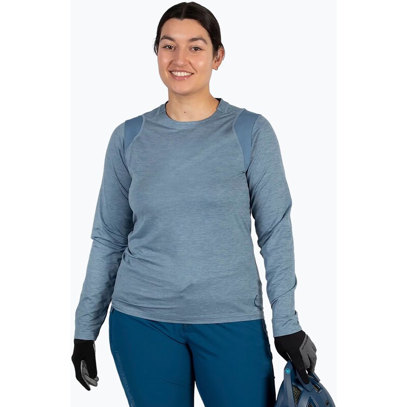 Dámský cyklistický dres Longsleeve Endura Singletrack blue steel