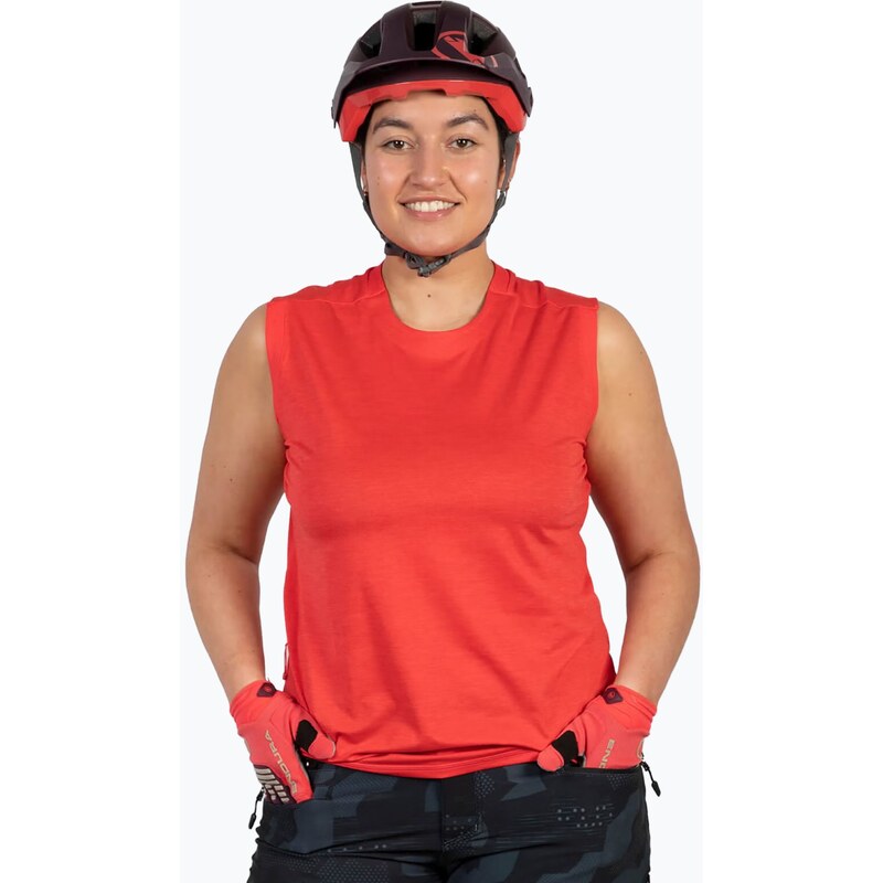 Dámský cyklistický dres Endura Singletrack Tank Top pomegranate