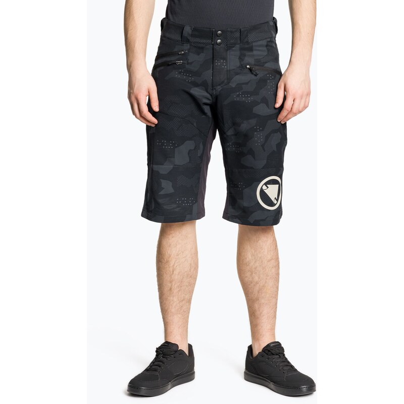 Pánské cyklistické šortky Endura Singletrack II Short black camo