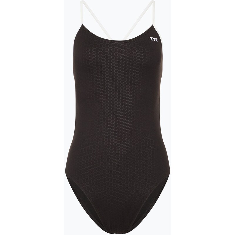 Dámské jednodílné plavky TYR Hexa Cutoutfit black/white