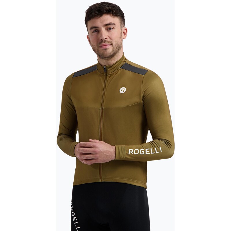 Pánský cyklistický dres longsleeve Rogelli Mono brown